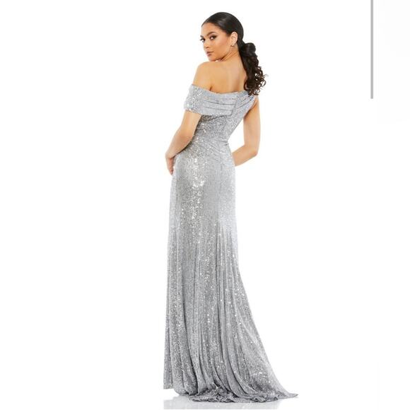 Ieena for Mac Duggal One-Shoulder Sequin Gown - Picture 2 of 6